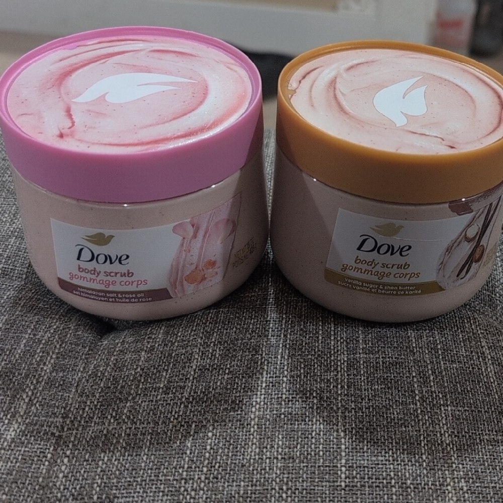 Dove Pink and Orange Body Scrub Set